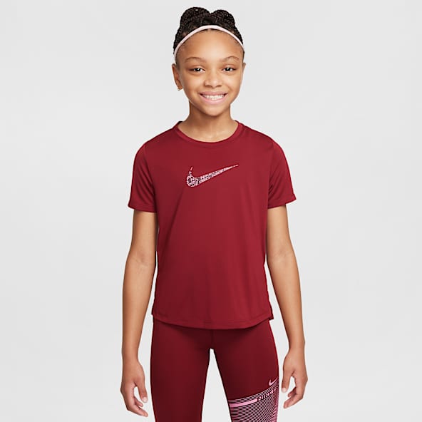 Red nike shirt girls hot sale